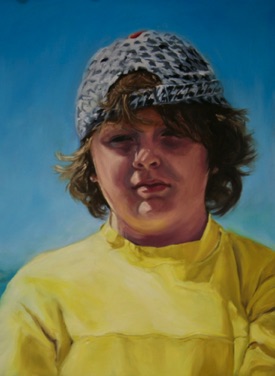 Price in a Yellow Shirt
oil on panel
16” x 12”